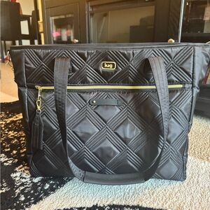 Apollycon 2025 Limited Edition Lug Black and Gold Quilted Tote Bag